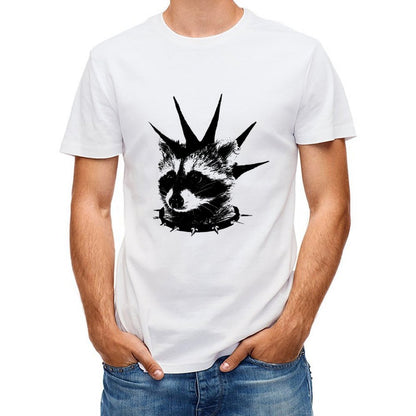 Inkmay Casual Cotton T-shirt Abstract Black And White Design Art Unisex T-shirtCityStyle Solid T-Shirt