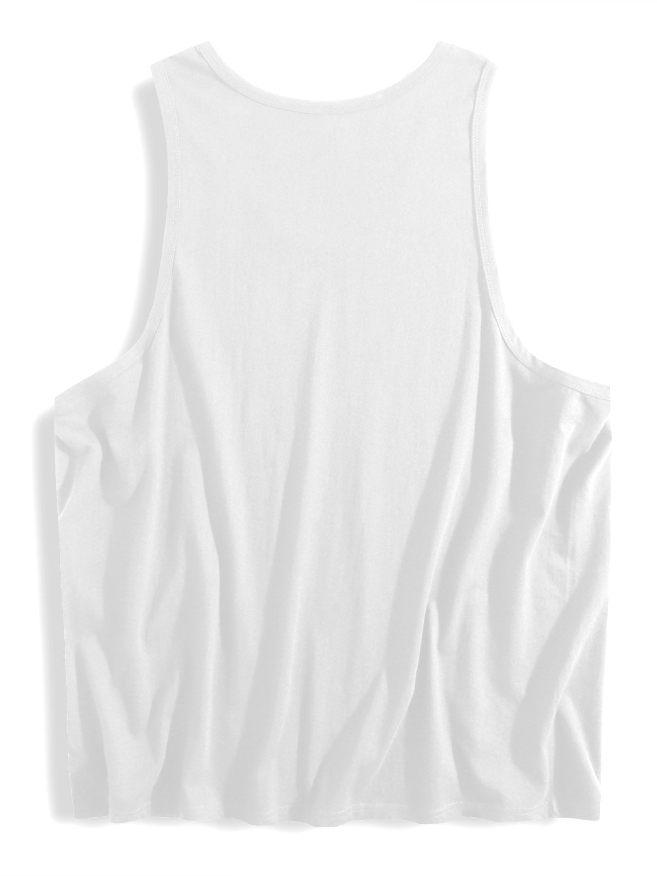 Custom-made white men's comfortable breathable sleeveless shirt