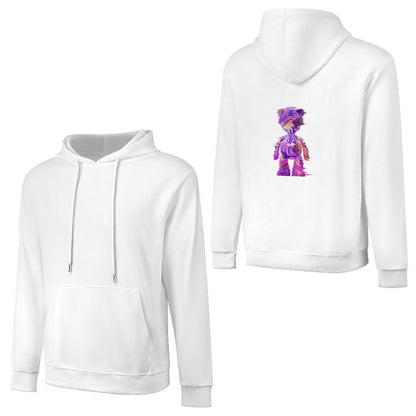 Inlex bear hooded pocket sweatshirt with back detailSimple EssentialFitHoodie