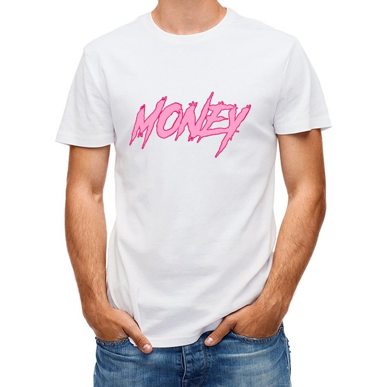 Inkmay Casual Cotton T-shirt Abstract Black And White Design Art Unisex T-shirtCityStyle Solid T-Shirt