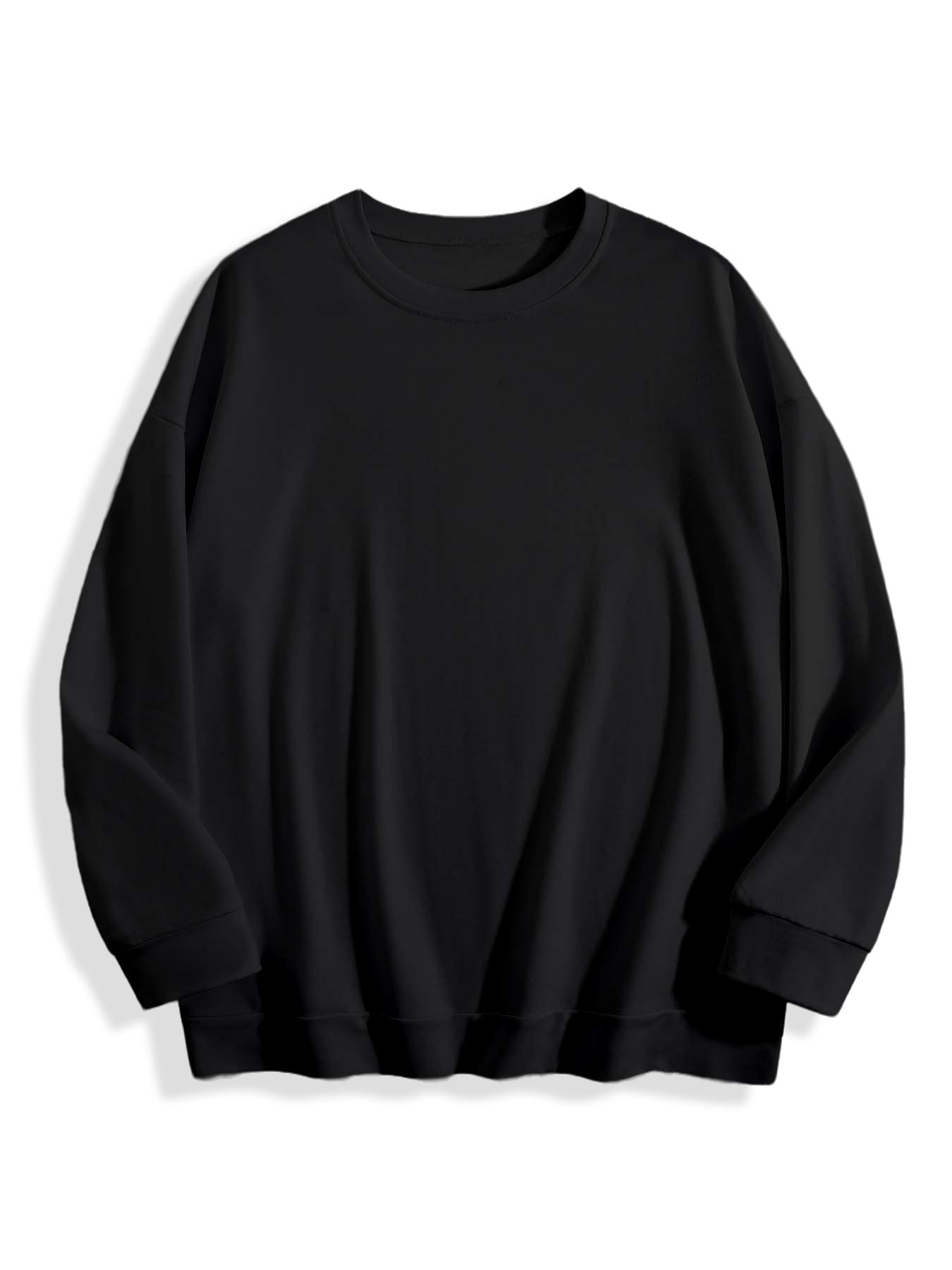 240g Crew Neck Sweatshirt - Black-back