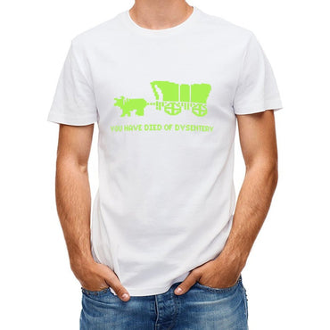 Inkmay Casual Cotton T-shirt Bright Green Background With Abstract Design Unisex T-shirtTrueComfort Crisp Print T-Shirt