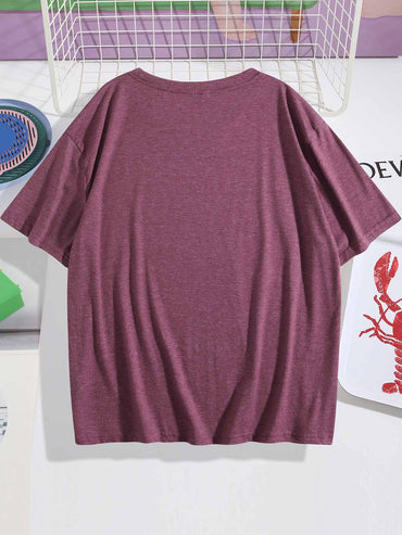 Customizable Front Design Women's Short-Sleeve Burgundy