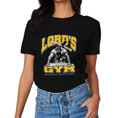 Inkmay Casual Cotton T-shirt Lord S Gym Sin Of World Unisex T-shirtHeavyweight TrueFit T-Shirt