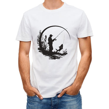 Inkmay Casual Cotton T-shirt Abstract Black Background With White Arrows Unisex T-shirtModernFit ClassicStyle T-Shirt