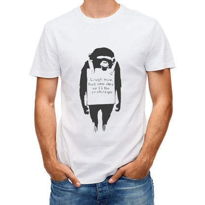 Inkmay Casual Cotton T-shirt Solid Gray Background Minimalist Design Unisex T-shirtRelaxFit  T-Shirt
