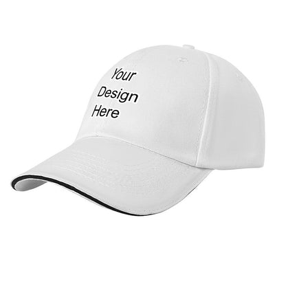 Custom white sandwich baseball cap