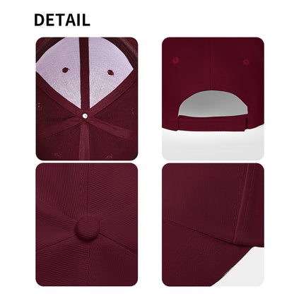 Custom dark red sandwich baseball cap