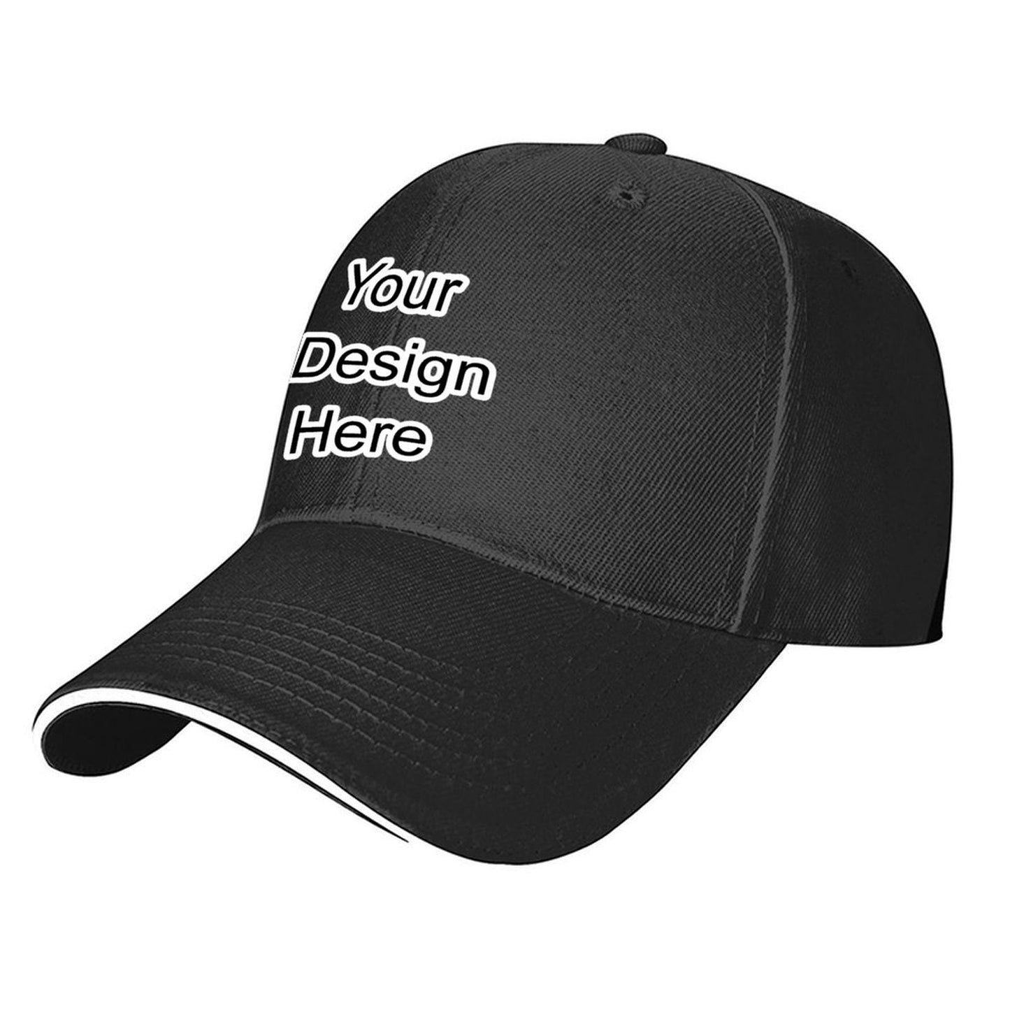 Custom black sandwich baseball cap