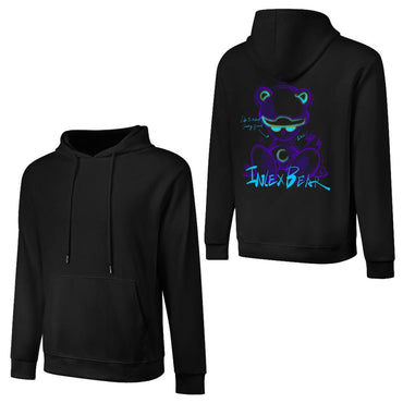 Inlex bear hooded pocket sweatshirt with back detailDailyFit OversizedHoodie