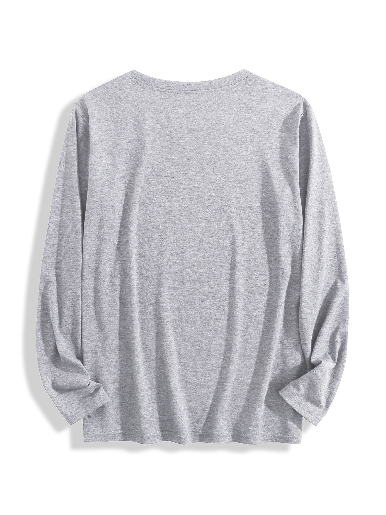 180g pure cotton crew neck long-sleeved shirt gray