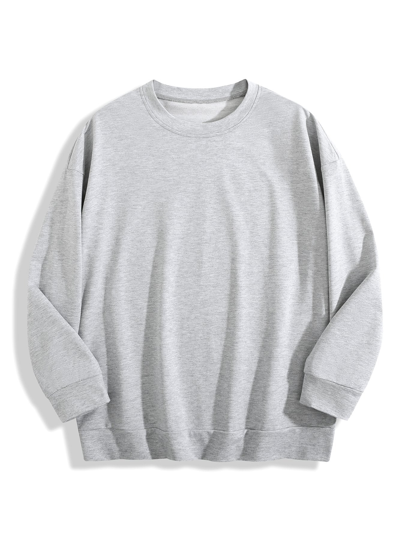 240g Crew Neck Sweatshirt - Light Gray-back