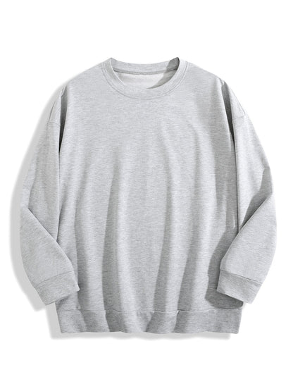 240g Crew Neck Sweatshirt - Light Gray-back