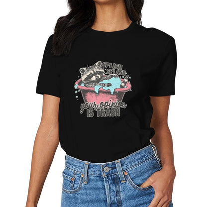Inkmay Casual Cotton T-shirt Raccoon In Tub With Bubbles Unisex T-shirtActiveLine EssentialFit T-Shirt