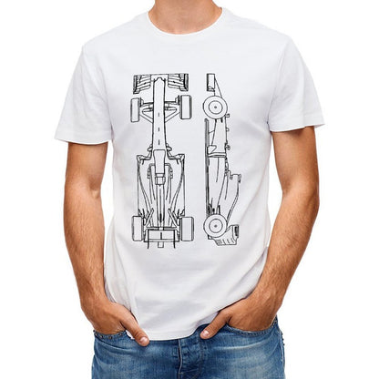 Inkmay Casual  Cotton T-shirt Abstract Floral Design With Bold Colors Unisex T-shirt