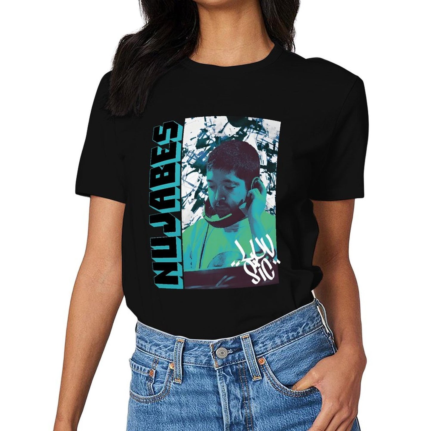 Inkmay Casual Cotton T-shirt Abstract Art With Bold Colors Unisex T-shirt