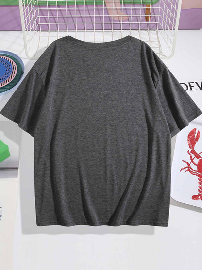 Customizable Front Design Women's Short Sleeve Dark Gray