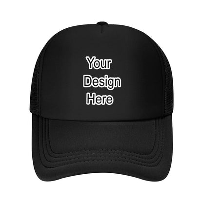 Custom black mesh baseball cap