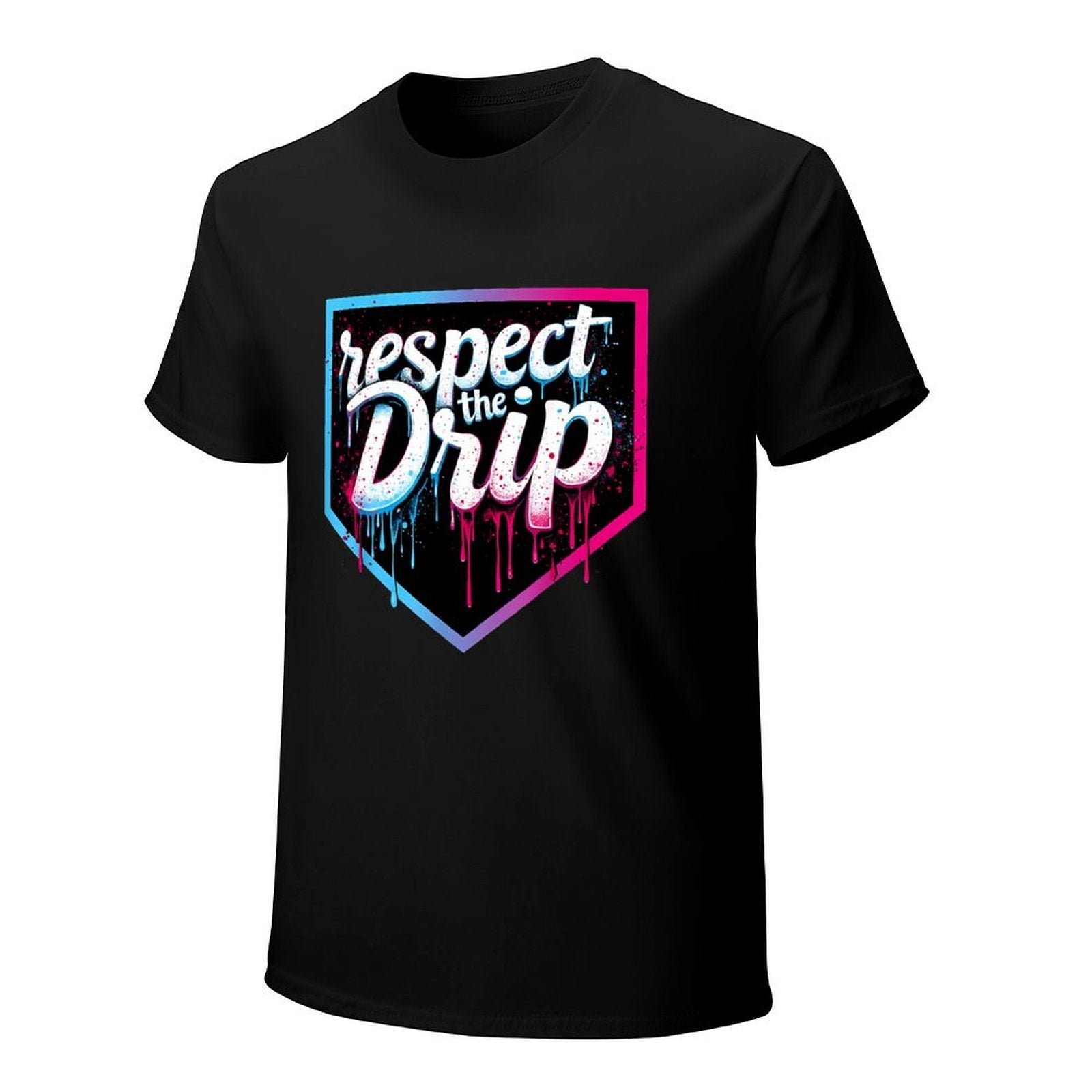 Inkmay Casual  Cotton T-shirt Respect The Drip Artistic Design Prints Unisex T-shirtCoreLine EverydayWear T-Shirt