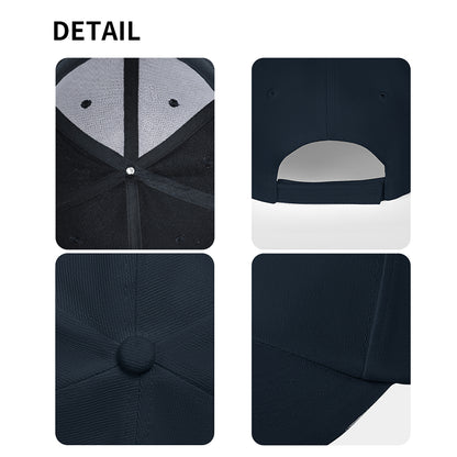Custom dark navy blue sandwich baseball cap