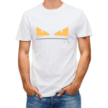 Inkmay Casual Cotton T-shirt Abstract Yellow And Black Design Unisex T-shirtEverydayFit Indoor T-Shirt