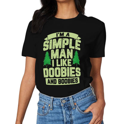 Inkmay Casual  Cotton T-shirt Green Trees On Light Background Design Unisex T-shirtBreathable Eco / Sustainable T-Shirt