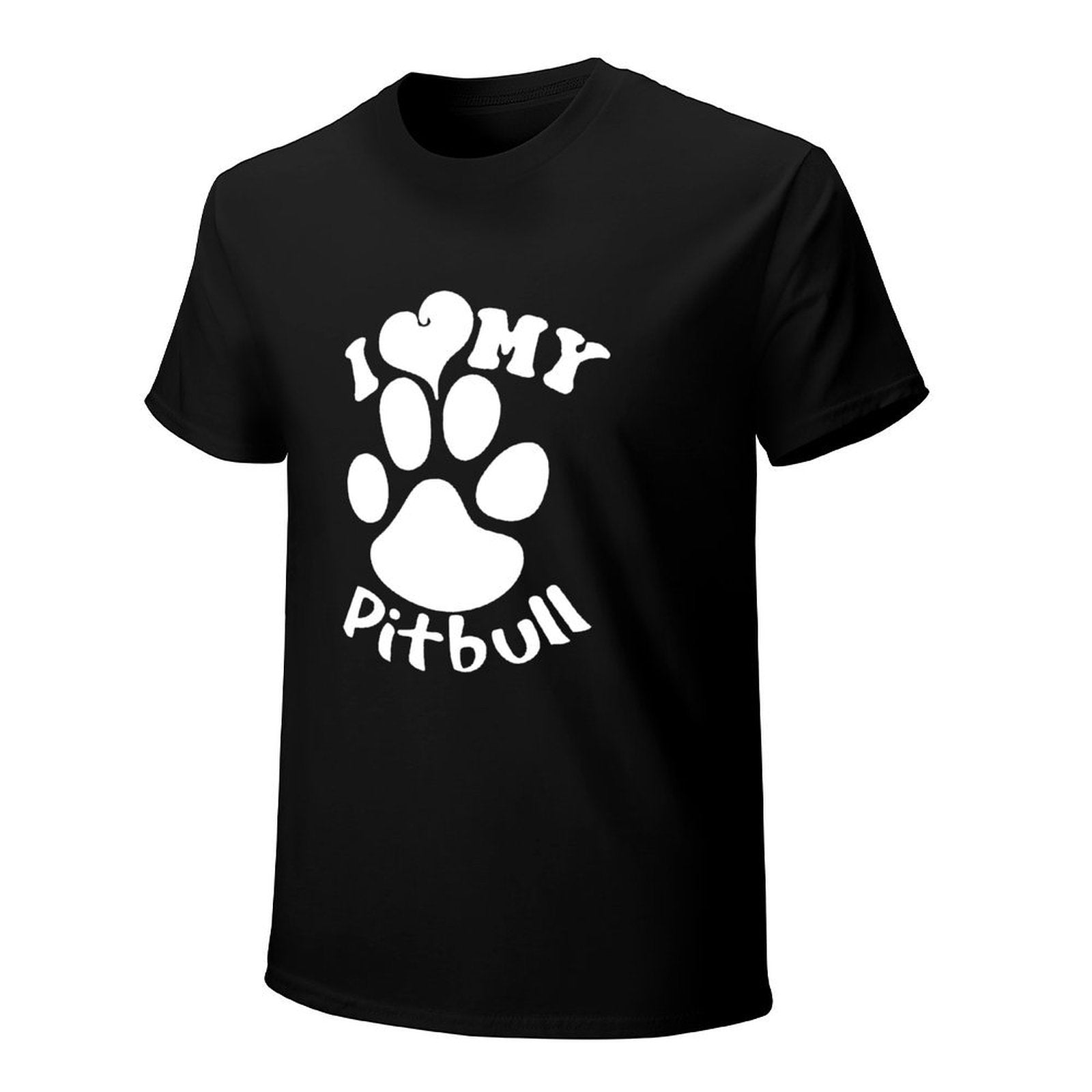 Inkmay Casual  Cotton T-shirt Paw Print With I Love My Unisex T-shirtAllDay AllSeason T-Shirt