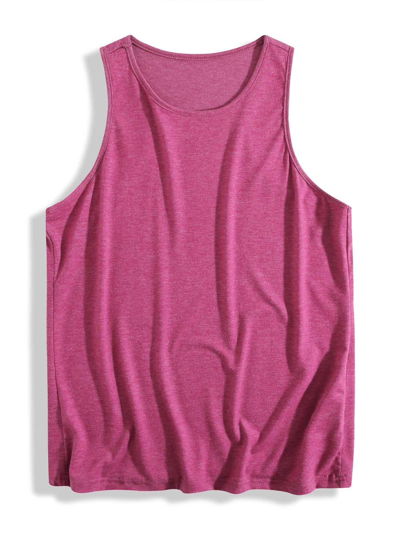 Custom-made rose red comfortable and stylish women's sleeveless T-shirt