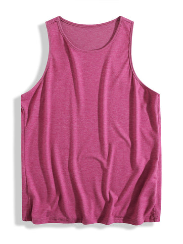 Custom-made rose red comfortable and stylish women's sleeveless T-shirt