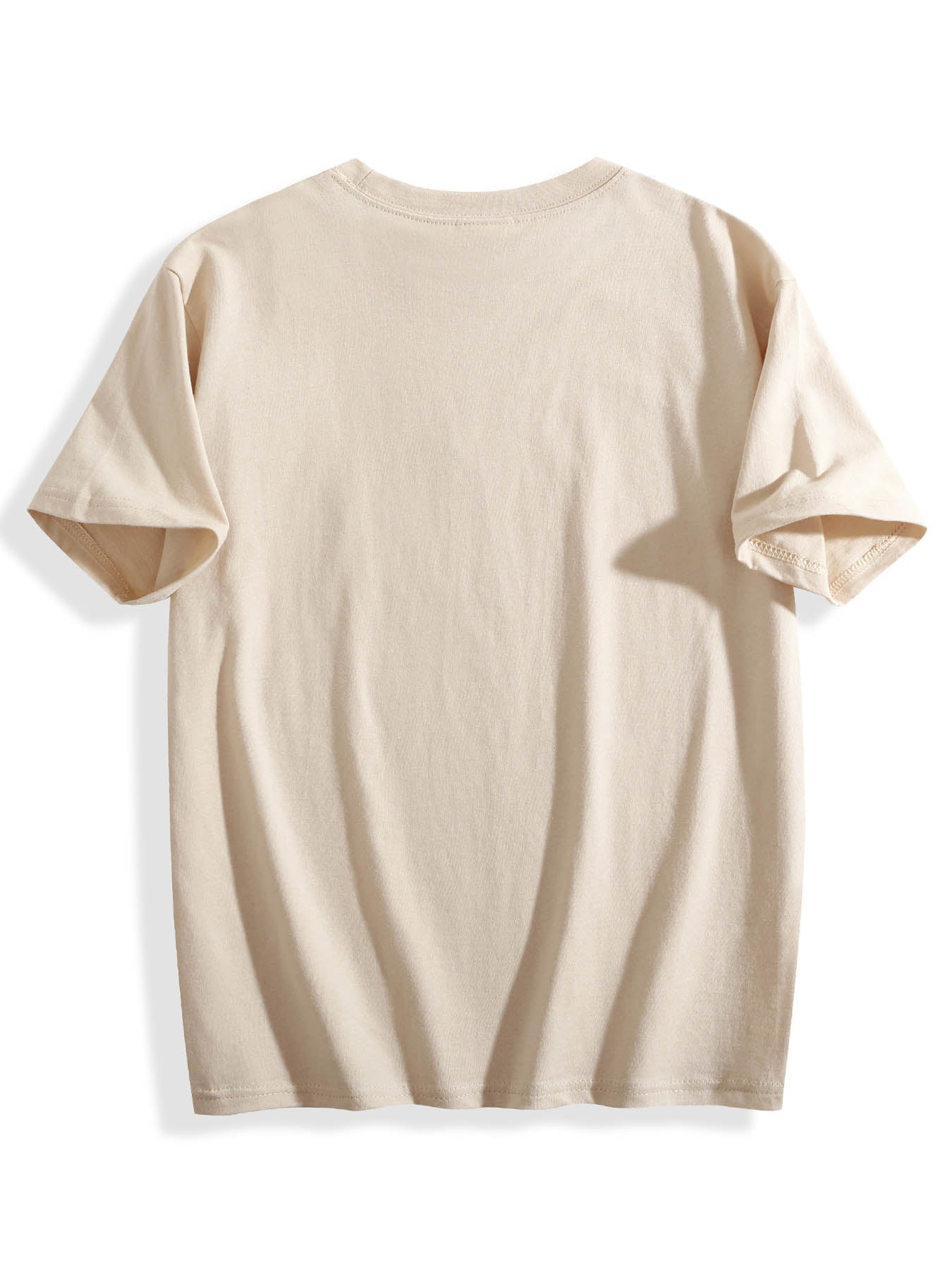 180g pure cotton short-sleeved shirt Light apricot
