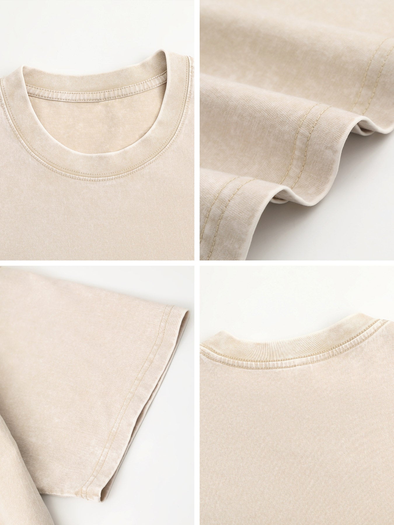 230gsm Printed 100% Cotton Pre-washed T-Shirt, Front Print in Apricot