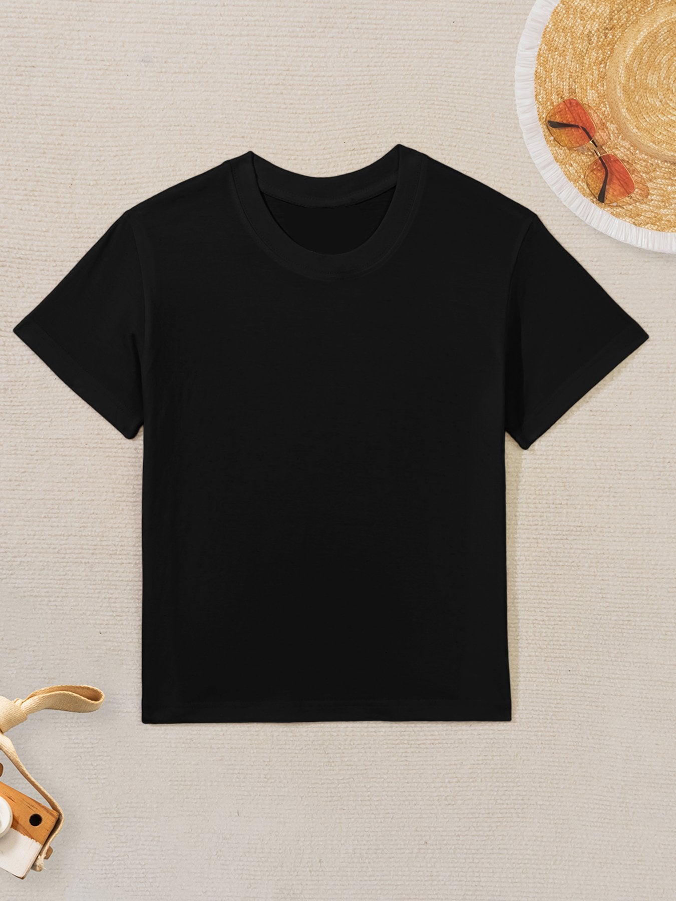 Custom Black Children's Heat Transfer T-Shirt