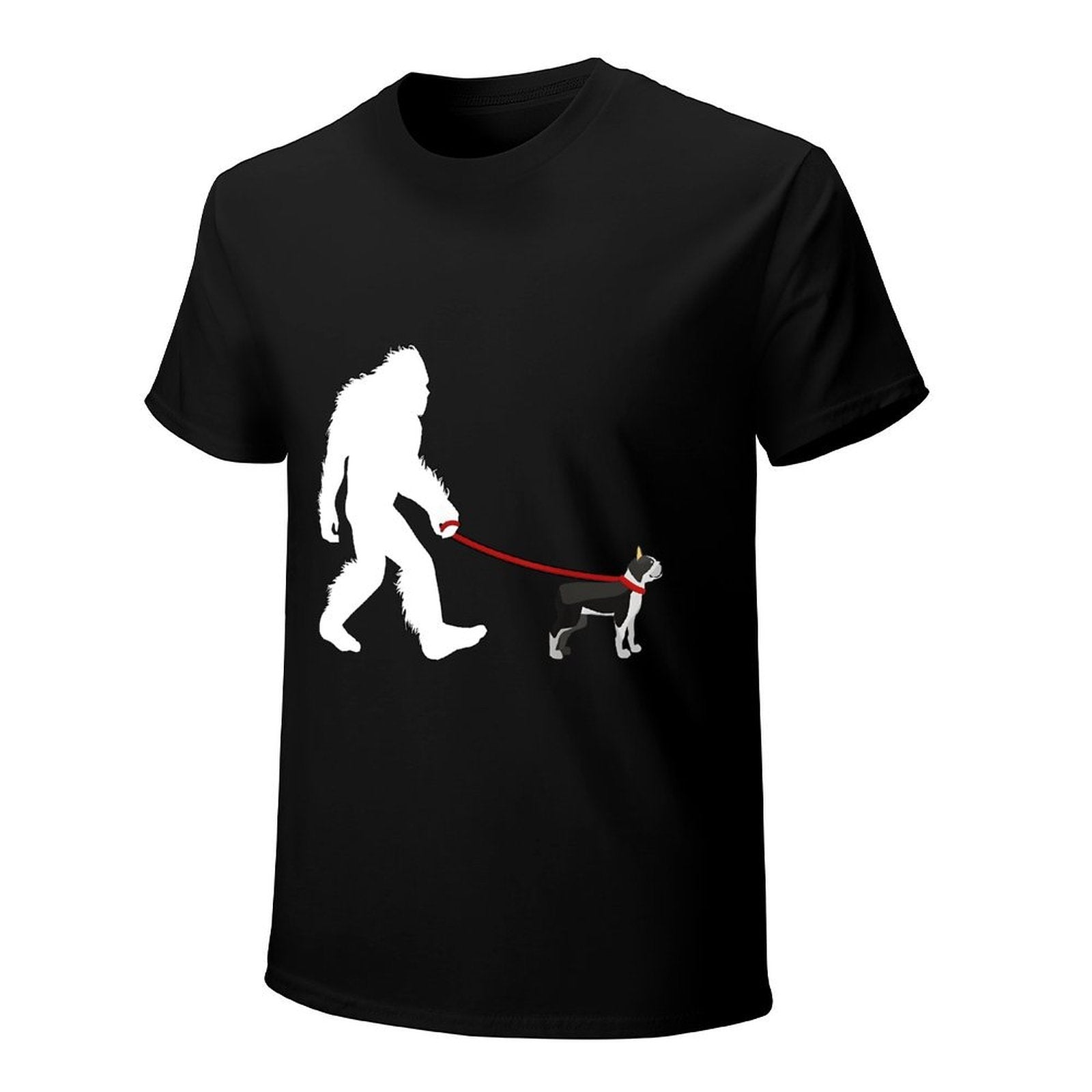 Inkmay Casual  Cotton T-shirt Cute French Bulldog Lying Down Playfully Unisex T-shirtPrinted Soft T-Shirt