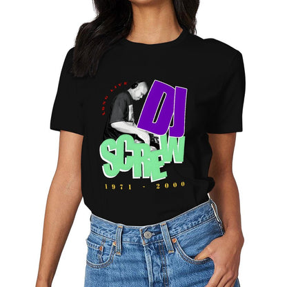 Inkmay Casual Cotton T-shirt Dj Screw Music Artwork Design Prints Unisex T-shirt100% Cotton StreetLine T-Shirt