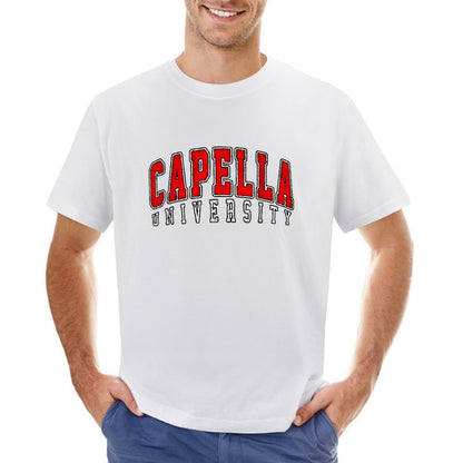 Inkmay Casual  Cotton T-shirt Capella University Textured Background Design Artwork Unisex T-shirtSharp Outdoor T-Shirt