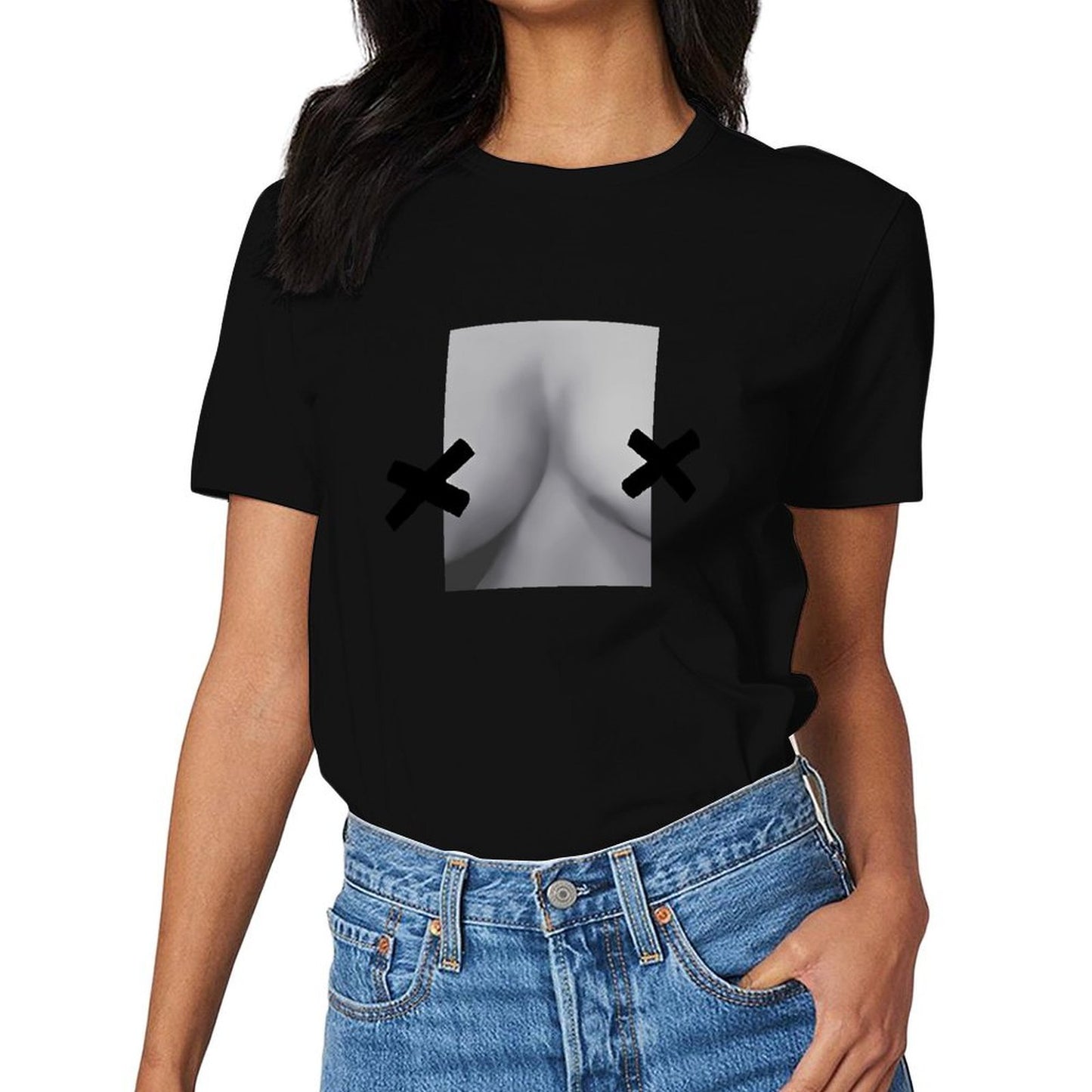 Inkmay Casual Cotton T-shirt Abstract Legs With Black Shadows Unisex T-shirtActiveStyle Print-Ready T-Shirt