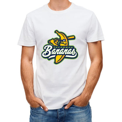 Inkmay Casual Cotton T-shirt Savannah Bananas Logo With Banana Bat Unisex T-shirtTrueComfort Neat T-Shirt