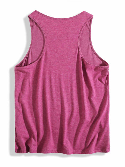 Custom-made rose red comfortable and stylish women's sleeveless T-shirt