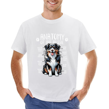 Inkmay Casual  Cotton T-shirt Dog With Colorful Fur Pattern Unisex T-shirtEdition SimpleFit T-Shirt