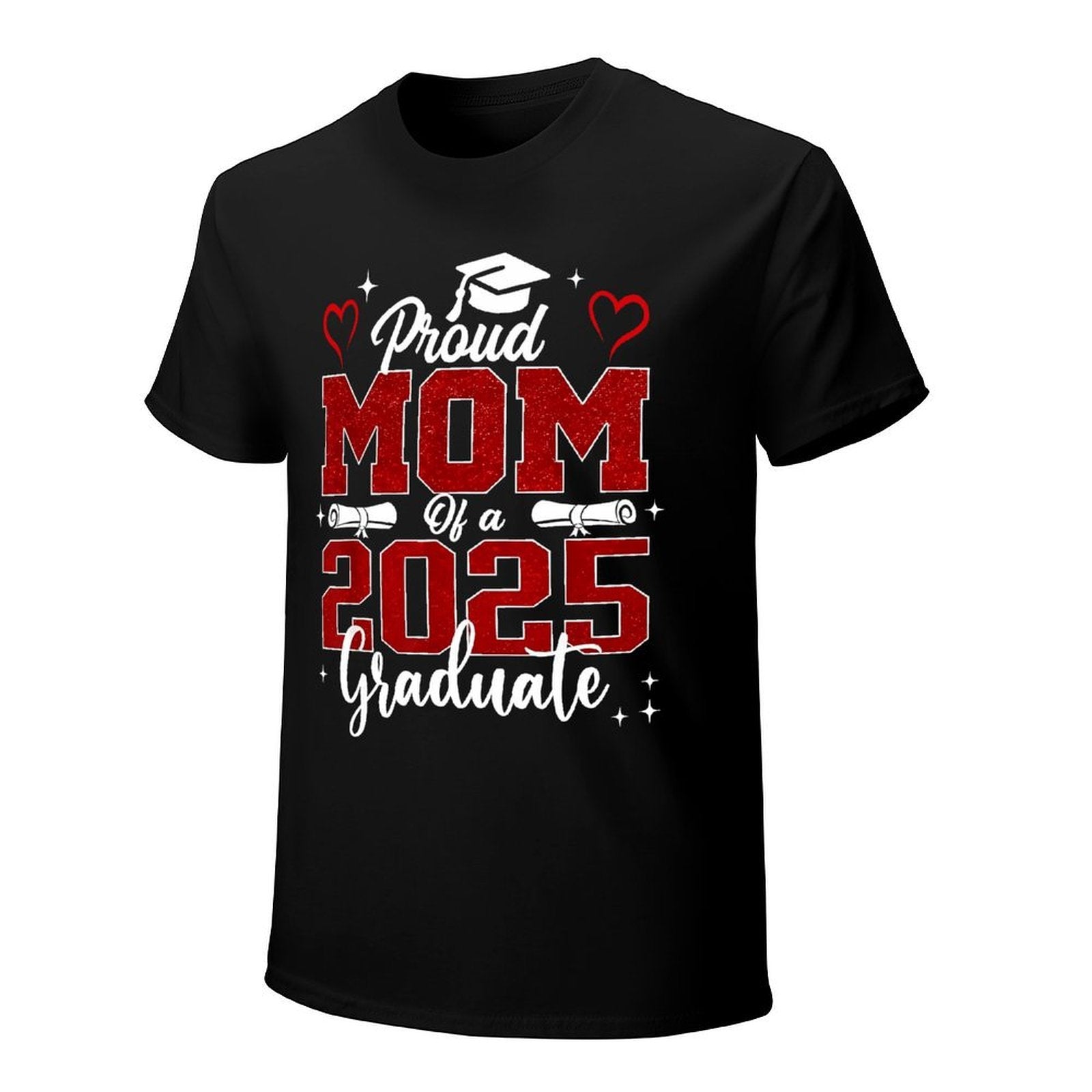 Inkmay Casual  Cotton T-shirt Bold Red Text Mom Two Thousand Unisex T-shirtLogo-Ready Slim Fit T-Shirt
