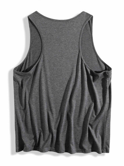Custom-made dark gray comfortable and breathable women's sleeveless T-shirt
