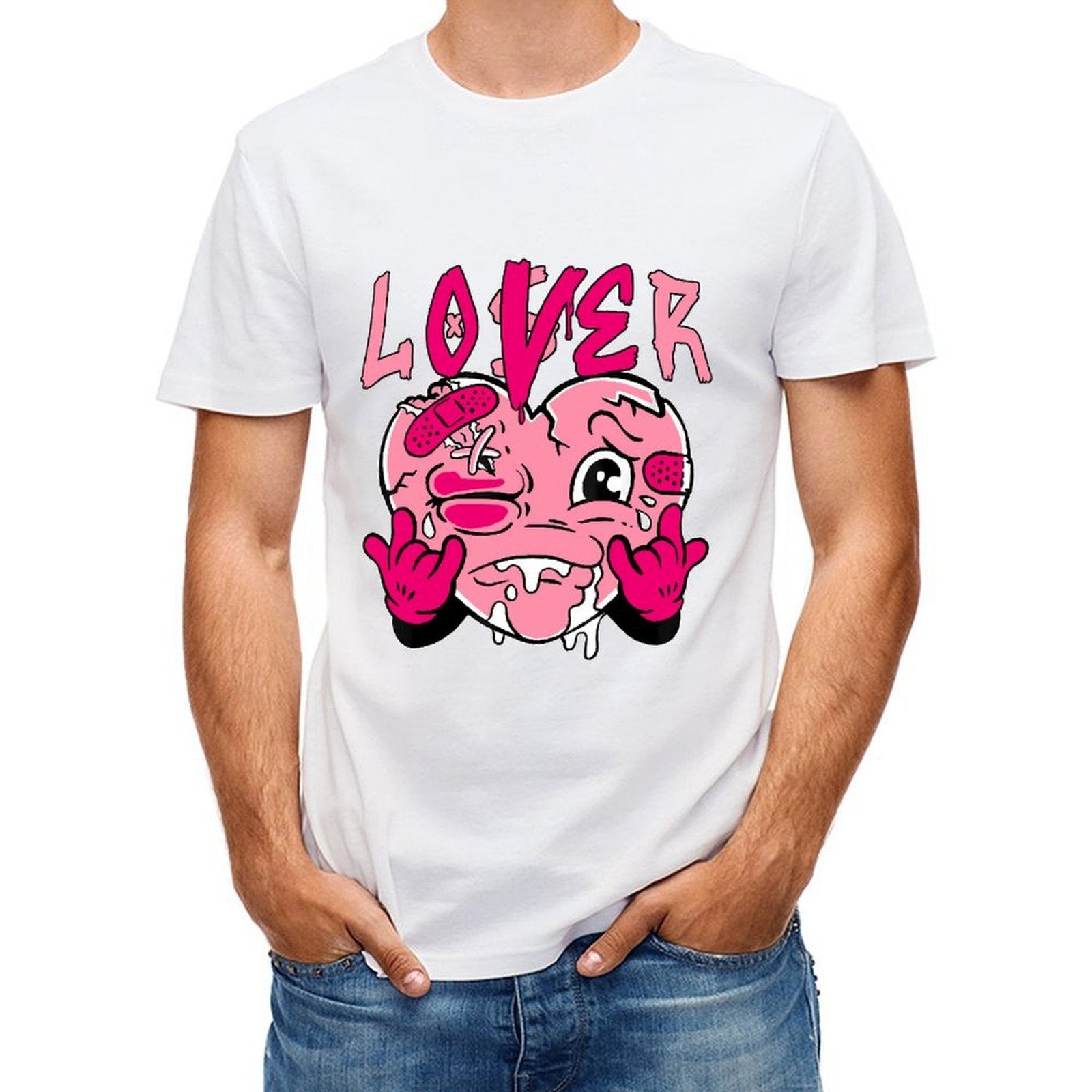inkmay-casual-cotton-t-shirt-purple-butterfly-and-rose-pattern-unisex-t-shirt