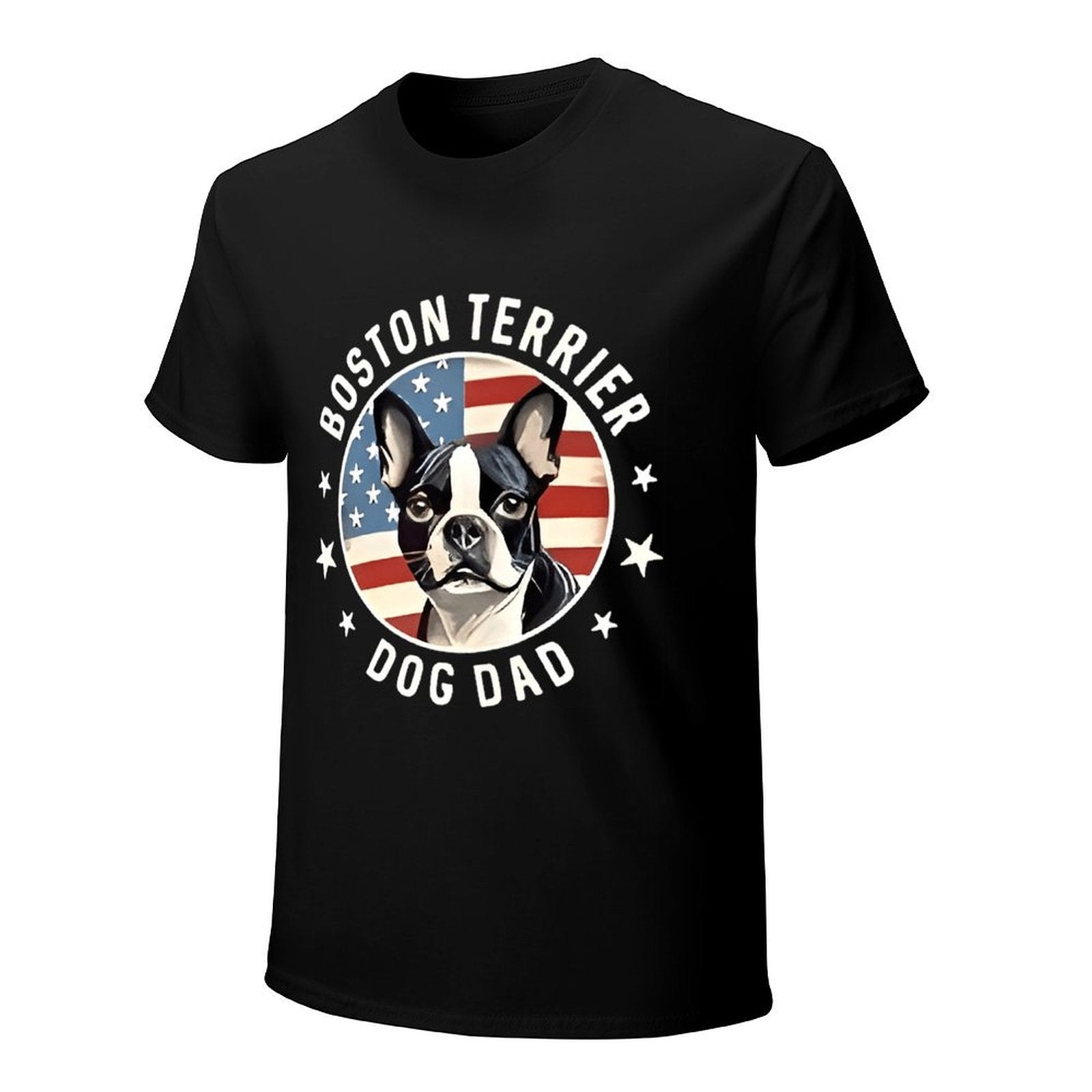 Inkmay Casual  Cotton T-shirt Bold Dog Face With Text Design Unisex T-shirtBold CleanCut T-Shirt