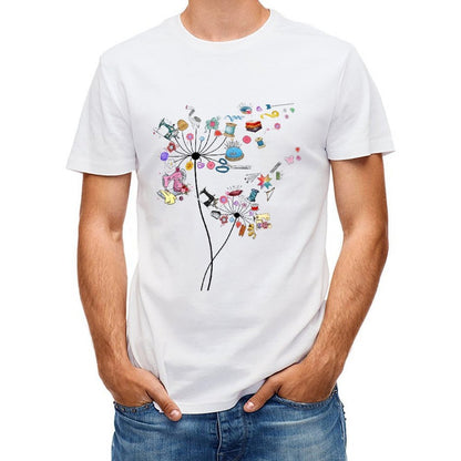 Inkmay Casual  Cotton T-shirt Stylish Craft Items On Abstract Background Unisex T-shirt
