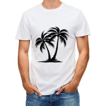 inkmay-casual-cotton-t-shirt-solid-white-vertical-line-on-black-unisex-t-shirt