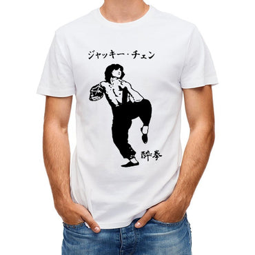 Inkmay Casual Cotton T-shirt Abstract Black Background With White Lines Unisex T-shirtSoftLine StreetStyle T-Shirt