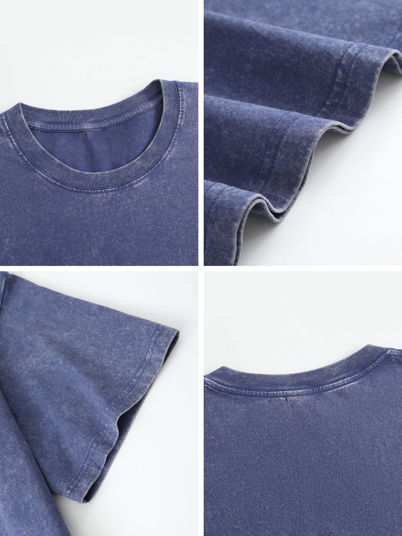 230gsm Heat Transfer Canvas Cotton Pre-washed T-shirt, Front Panel Print, Ice Blue