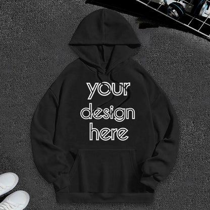 Custom high-quality black hoodie