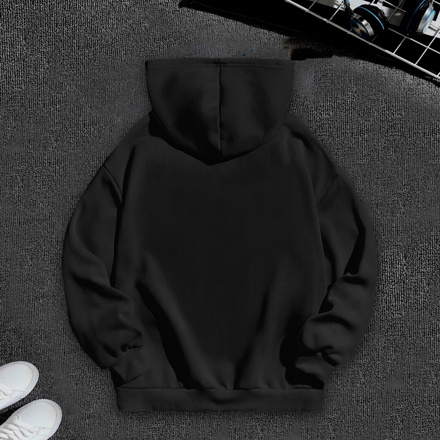 Custom high-quality black hoodie