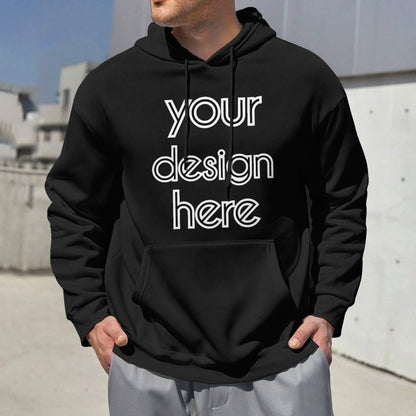 Custom high-quality black hoodie